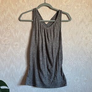 Patagonia Gray Heather Racerback V-Neck Tank Top
